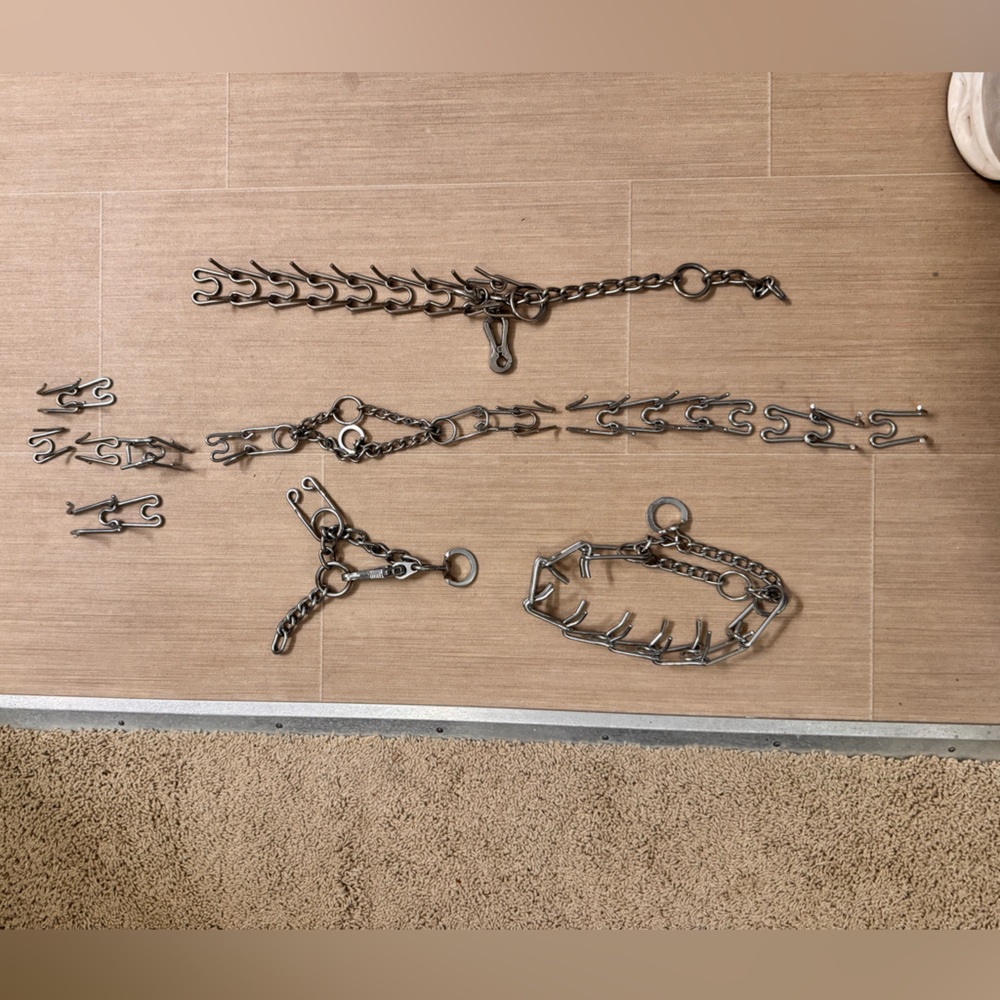 XL Stainless Steel Chain Dog Collars L & XL